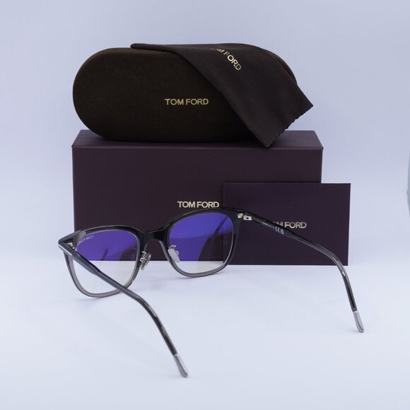Tom Ford FT5776-D-B 020 Eyeglasses Grey 53mm Square Frame, Blue Light Block - Picture 9 of 9